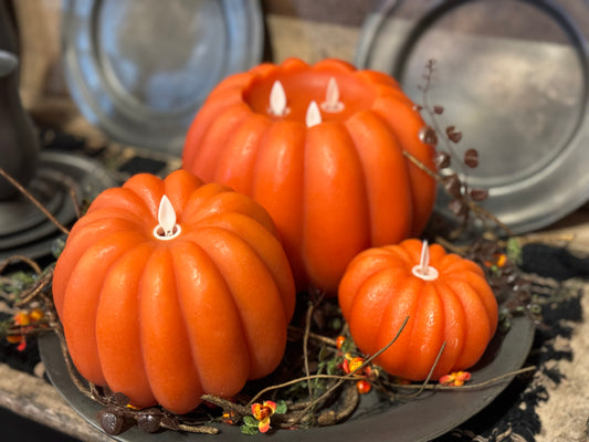 Pumpkin Moving Flame Candles Fall