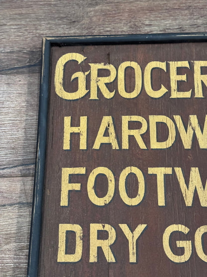 Groceries Hardware Tavern Sign