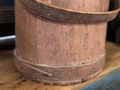 Antique Medium Salmon Firkin w/o Lid