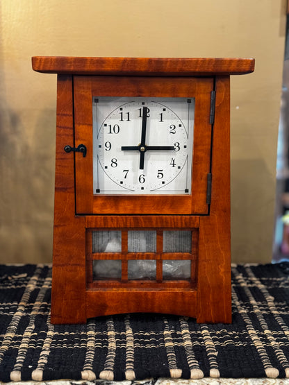 Tiger Maple Clock