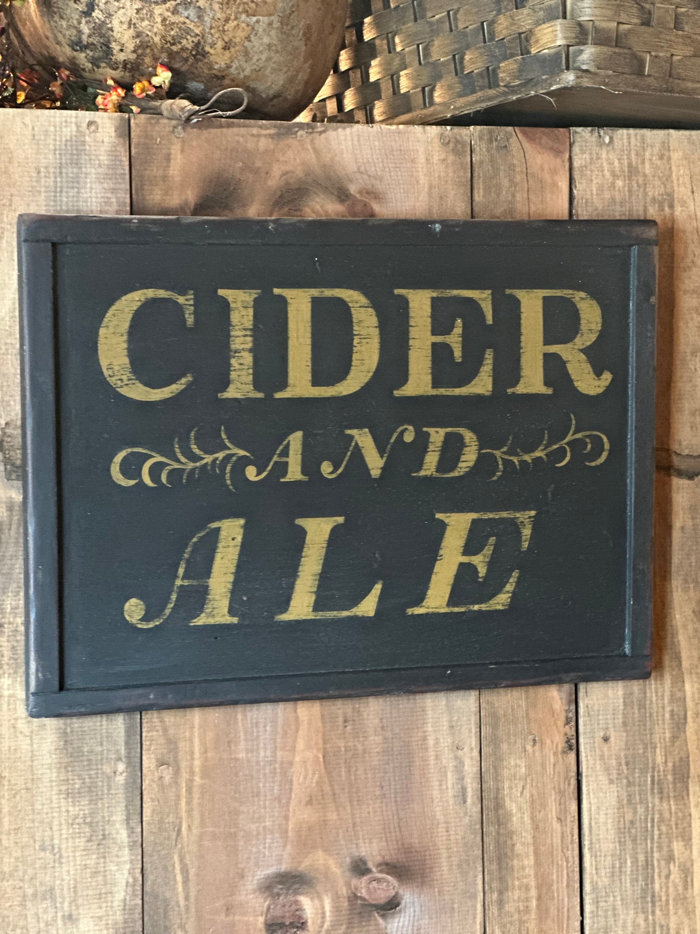 CIDER AND ALE Pa. Tavern Sign
