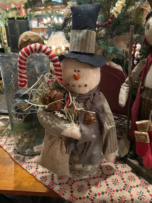 Large Flat Bottom Snowman Doll