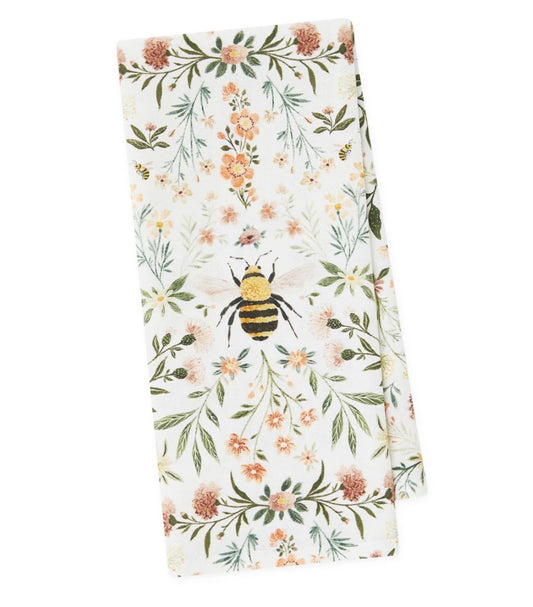 Honey Bee Meadow Dishtowel