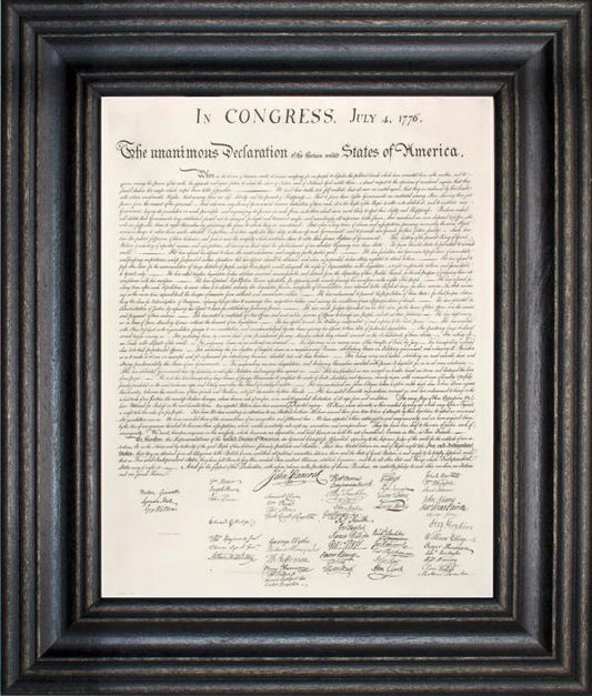 Declaration of Independence Framed Art