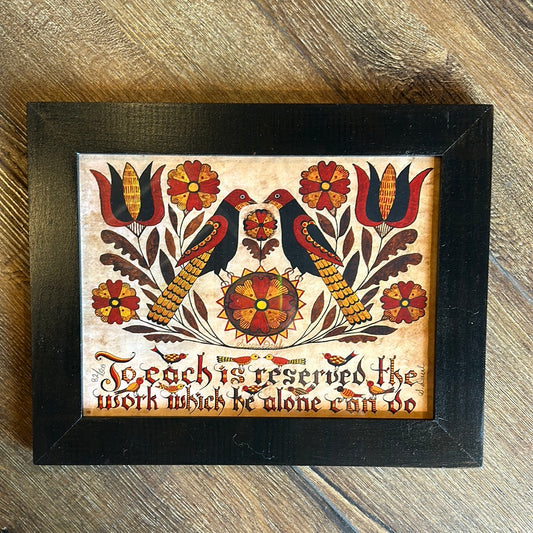 Susan Daul WORK Framed Fraktur