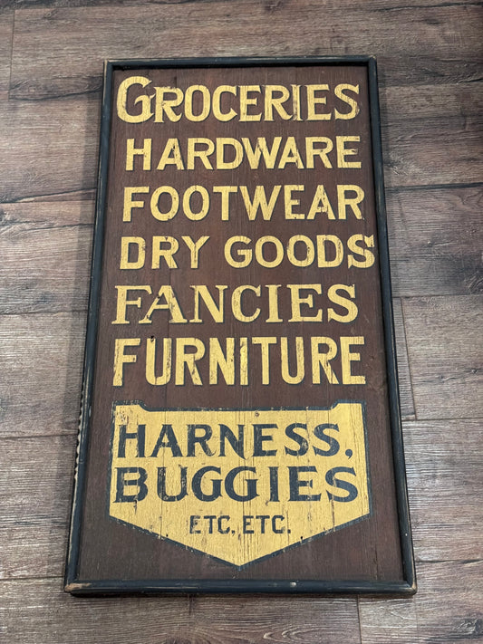 Groceries Hardware Tavern Sign