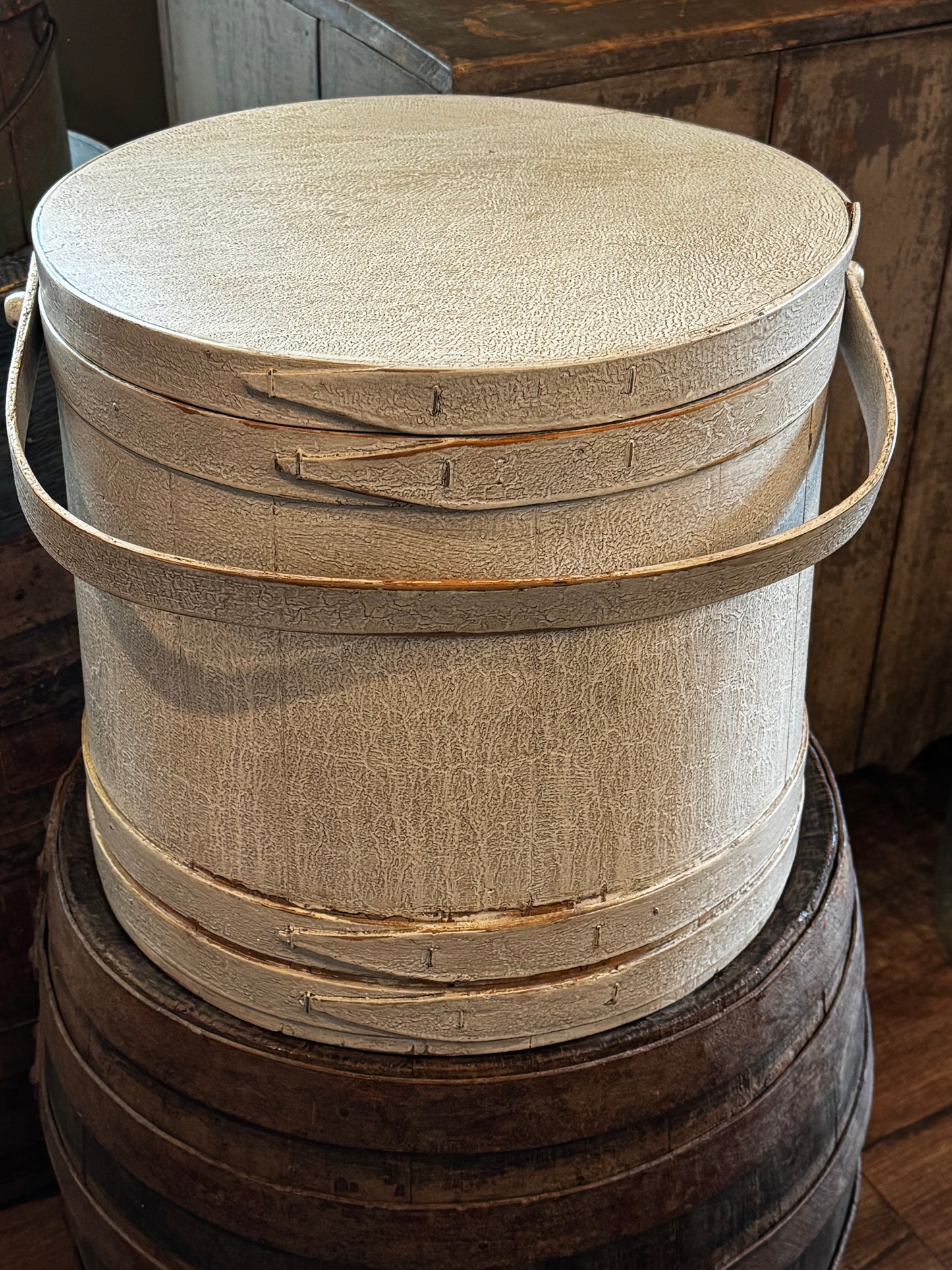 Antique XL White Firkin