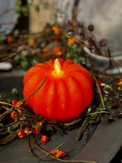 Pumpkin Moving Flame Candles Fall