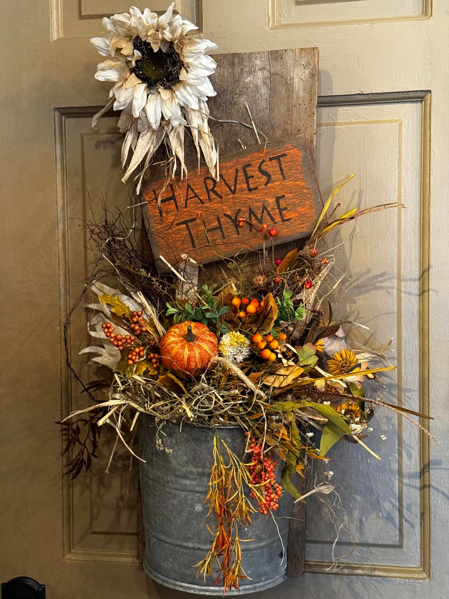 SALE Fall Door Bucket Wreaths