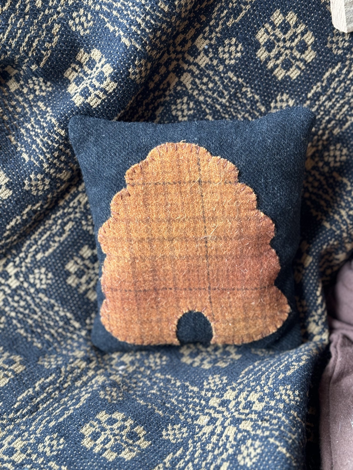 Wool Appliqué Pillow