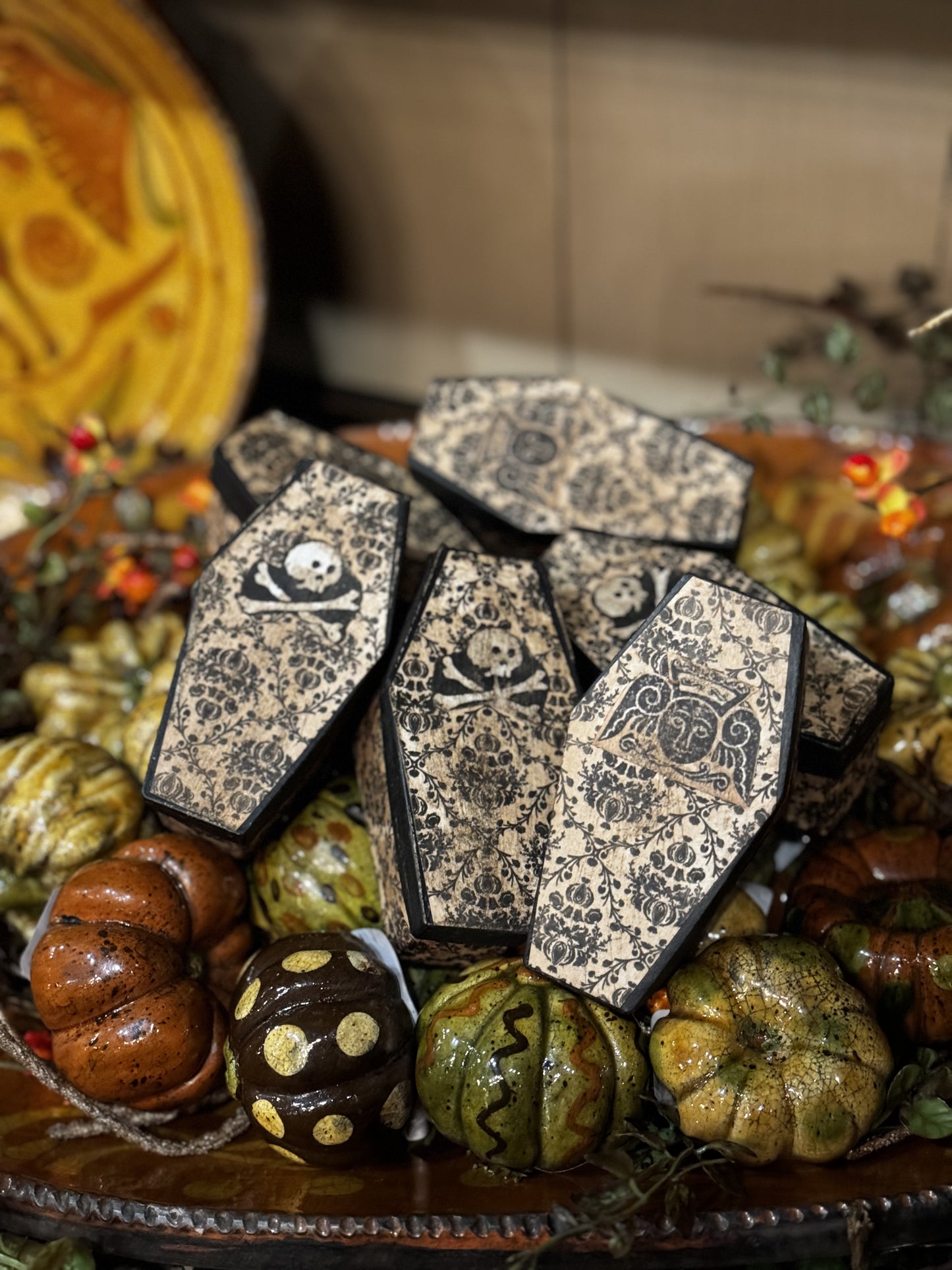 Halloween & Fall Paper Mâché Boxes