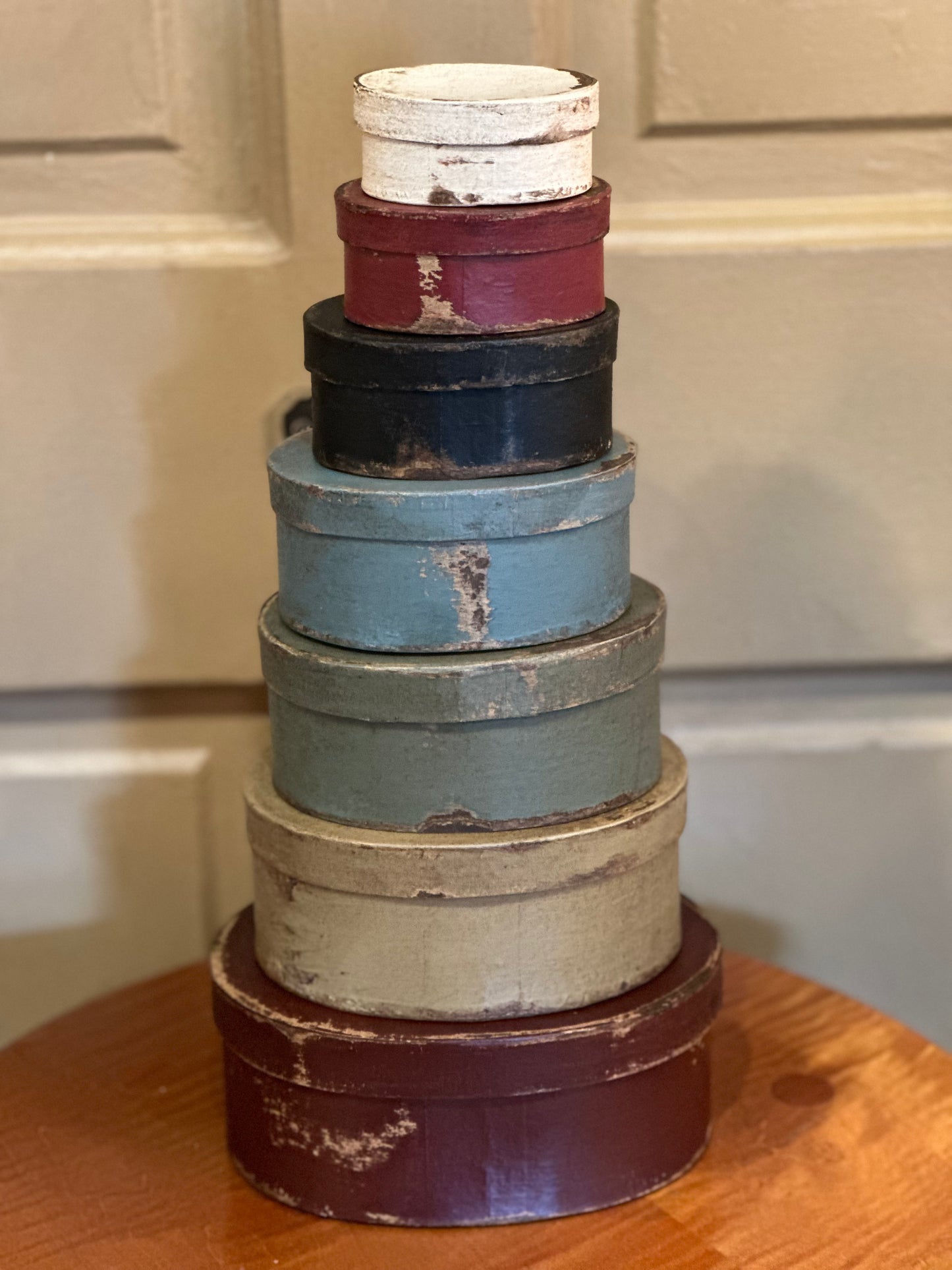 Small Stacked Papier-mâché Boxes