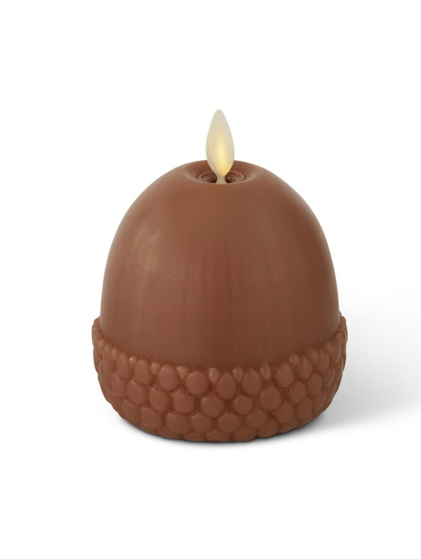 Brown Wax Acorn Luminara Fall