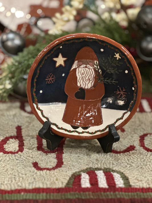 Red Oaks 6” Santa Plate Winter