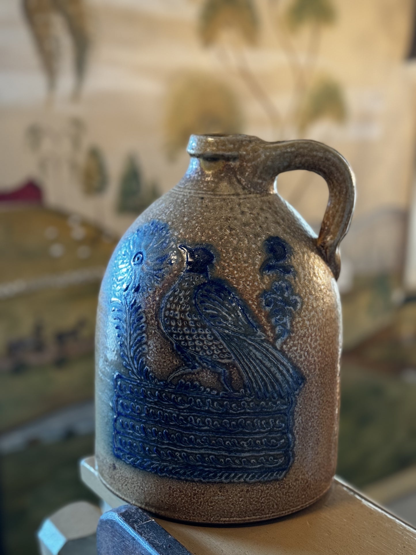 Crocker & Springer Jug w/Bird and Flower #2