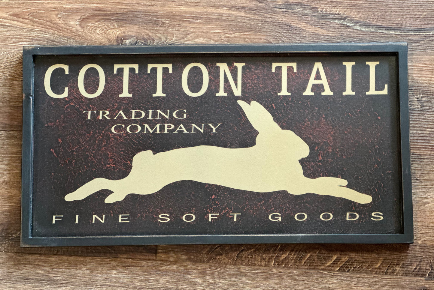 Handmade Cotton Tail Wooden Sign