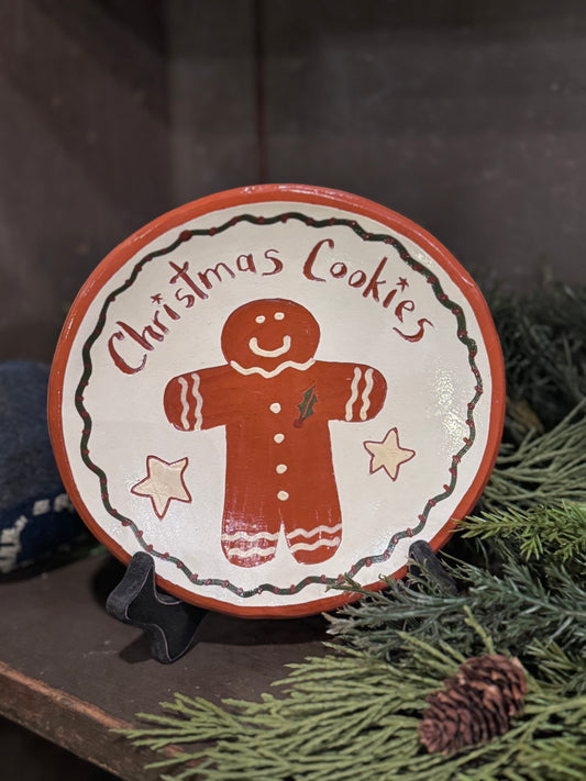 Red Oaks 6” Christmas Cookies Plate Winter