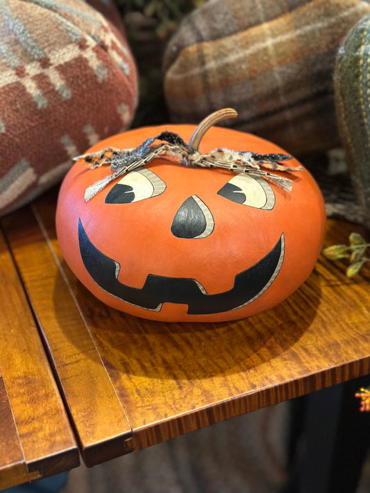 Hand Carved/Painted Jack Gourd