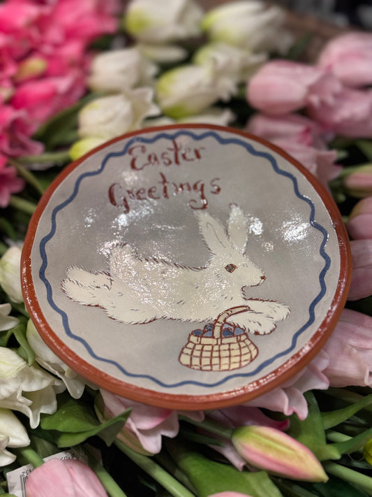 Red Oaks Easter Greetings Plate Spring
