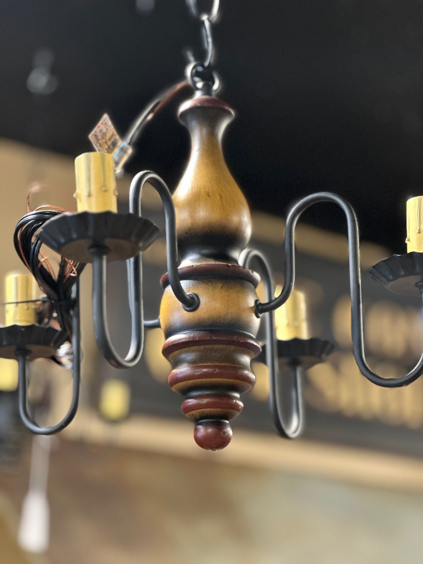 Katie’s Wood Abigail Chandelier