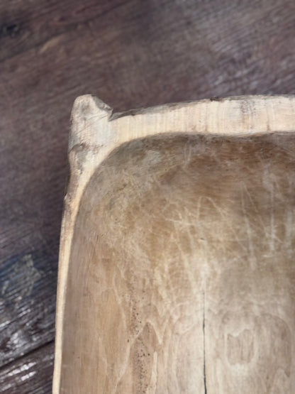 Antique Medium Wooden Bowl