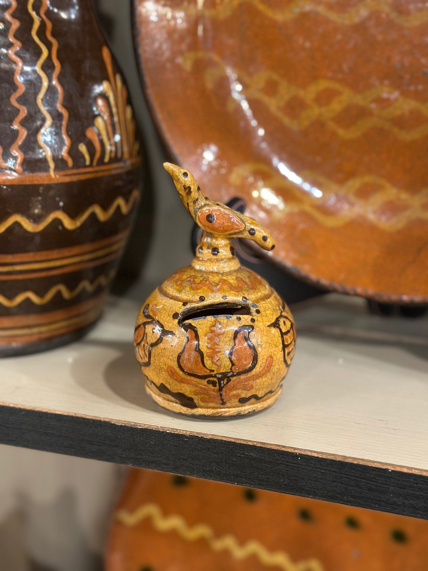 Shooner Floral Bird Bank