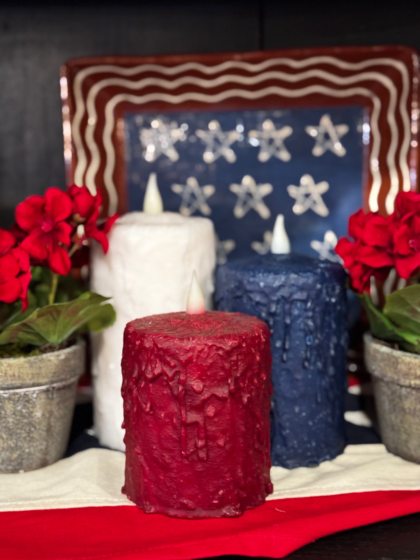 Wax Dipped Pillar Timer Candles