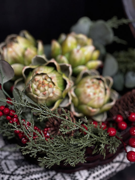 Faux Artichoke Bowl Filler