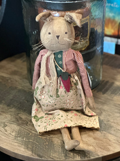 Bunny Doll w/Strawberry Necklace