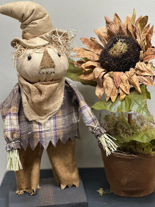 SALE Plaid Shirt Scarecrow Doll