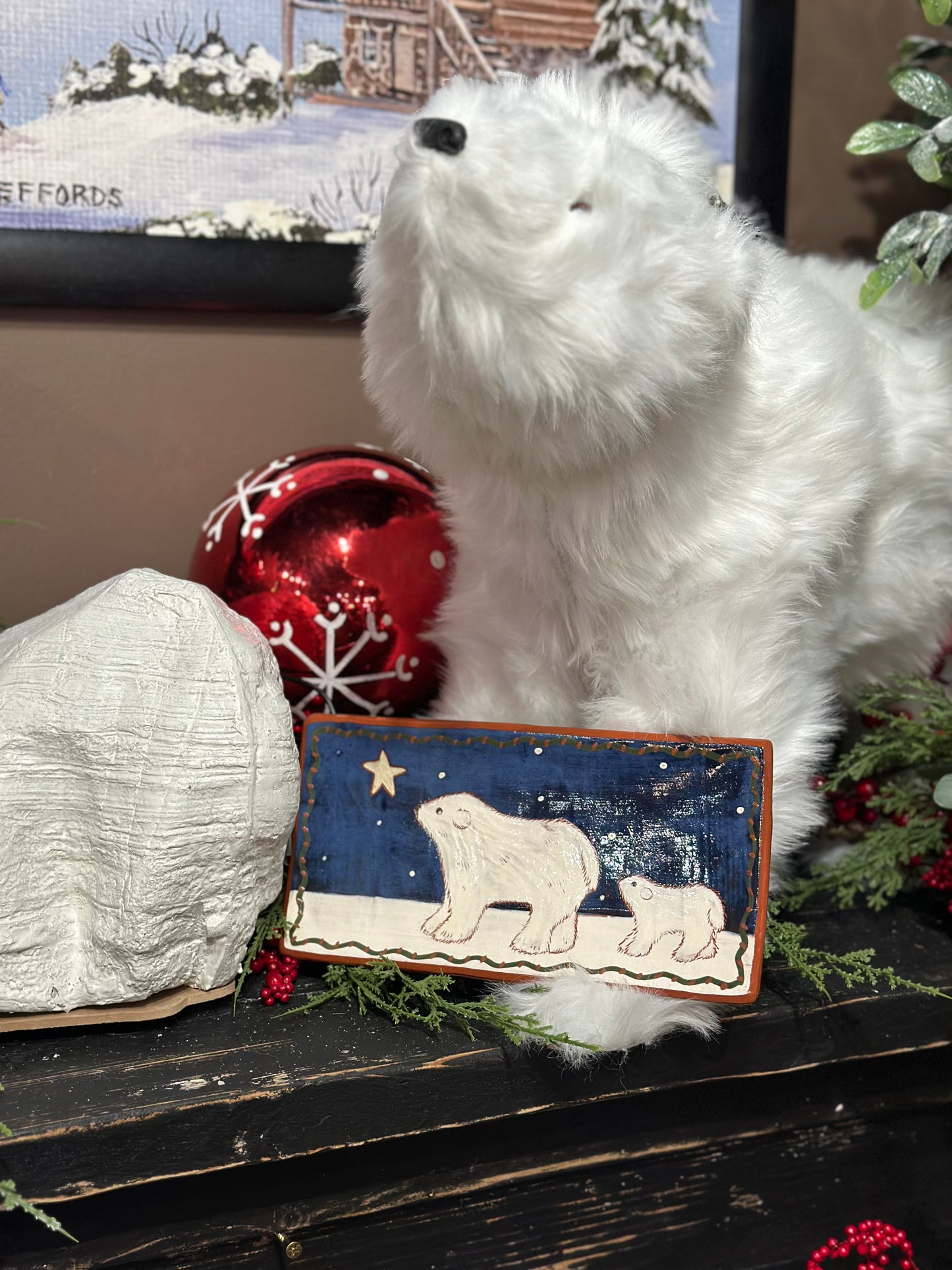 Red Oaks Polar Bear Plates Winter