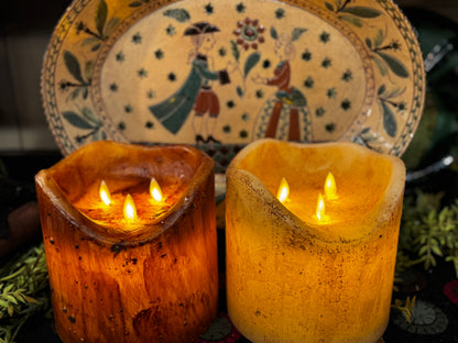 Moving Flame 3 Wick Candle