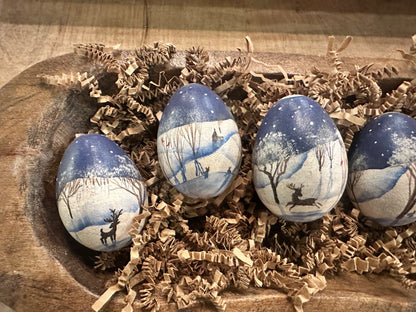 Fraktur Eggs Set Winter