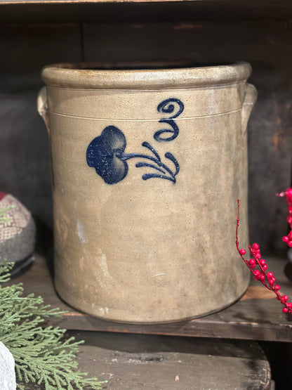Antique Early Crock 3 Gallon