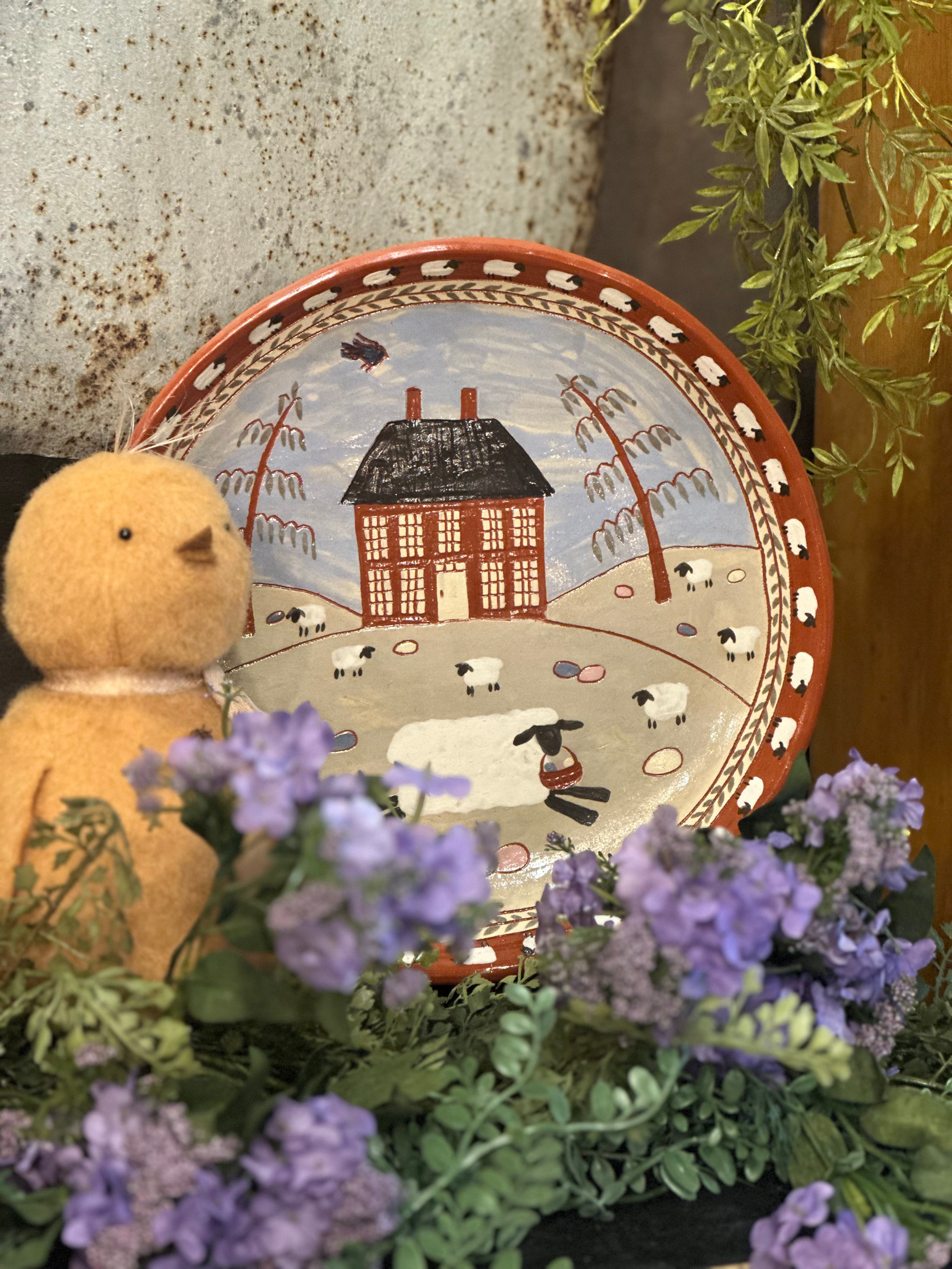 Red Oaks Large Spring Plate – Pine Cone Gift Shoppe