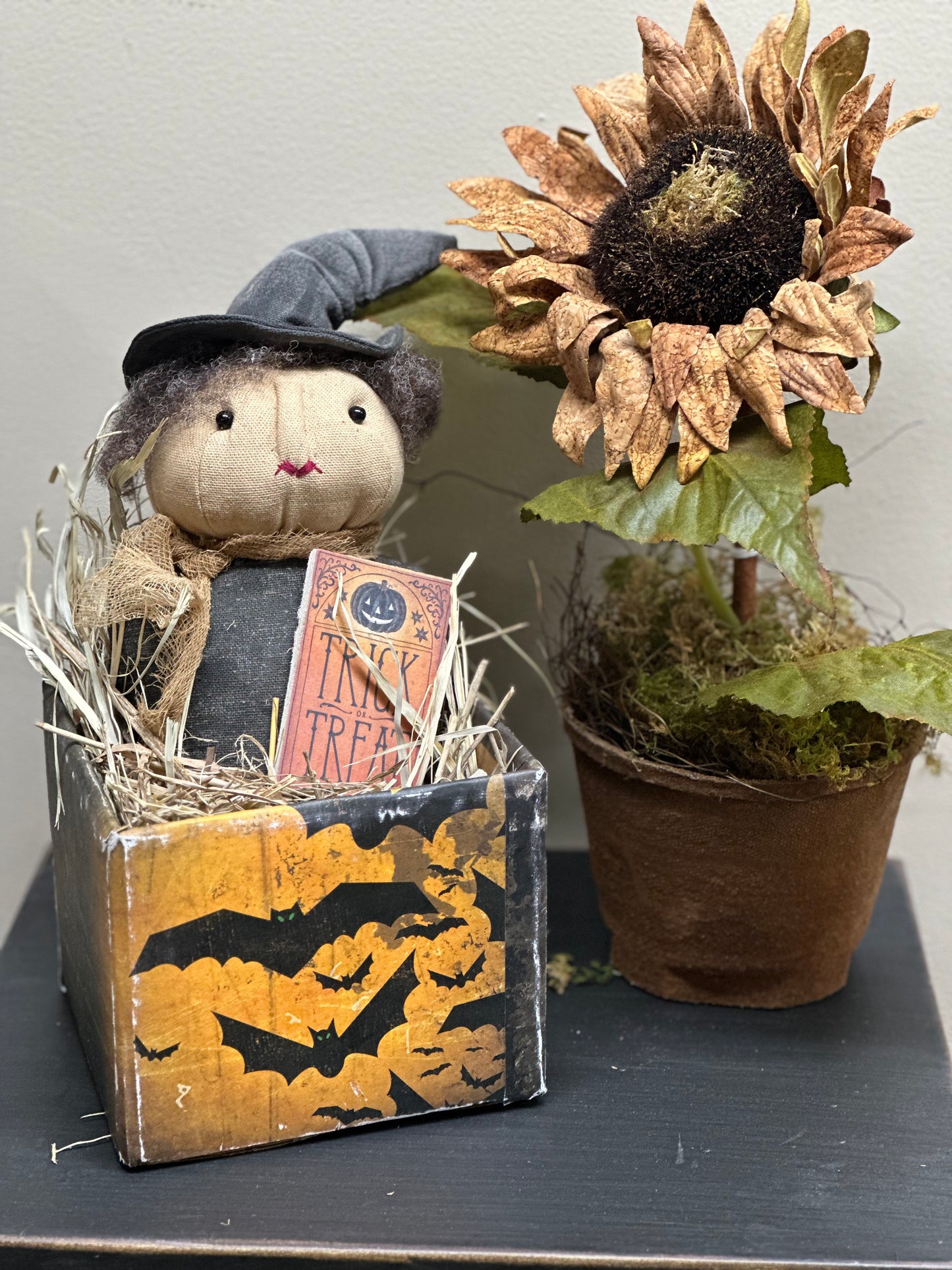 SALE Little Witch in Bat Box