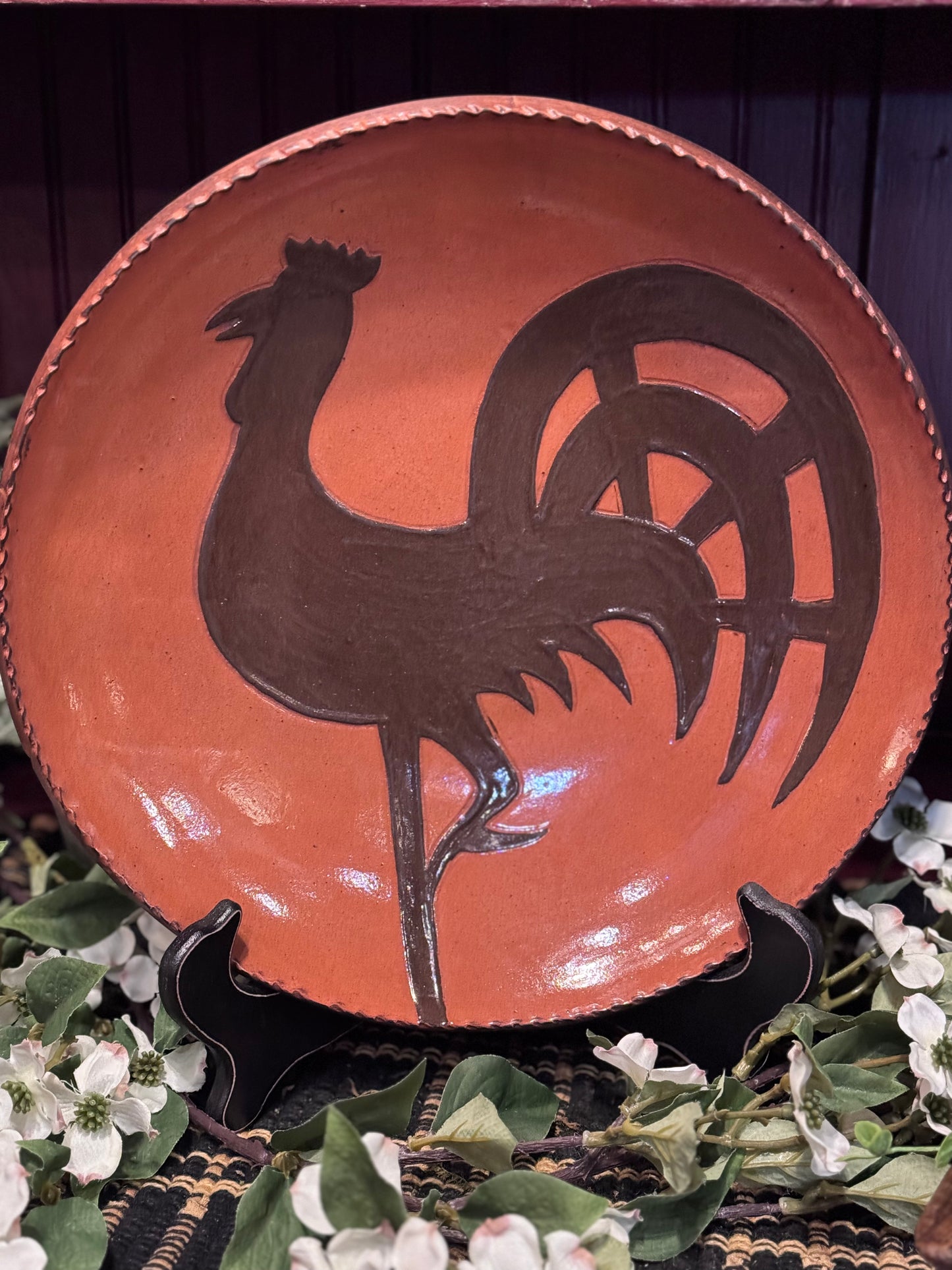 Rooster Weathervane Plate David T Smith