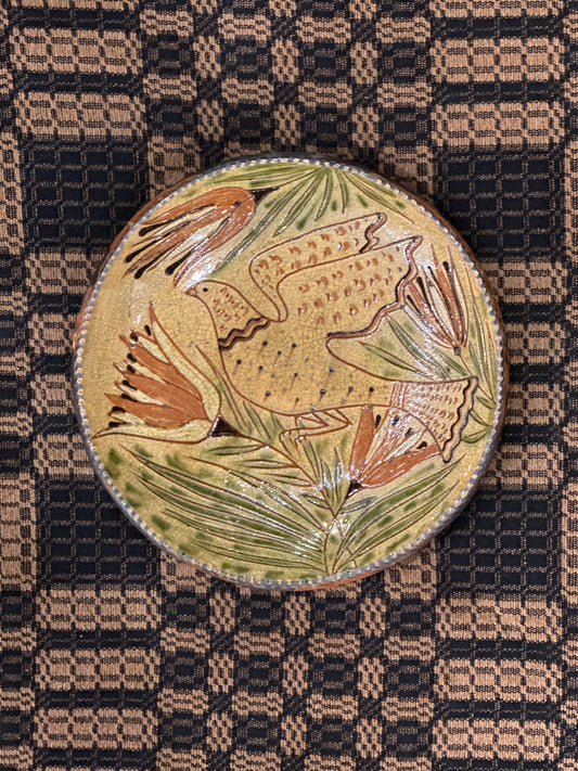 Shooner Medium Polka Dot Bird Plate