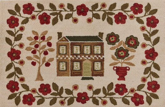 Mustard House Hooked Rug