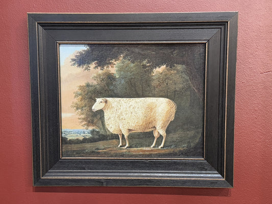 Large Sheep Under Tree Framed Art