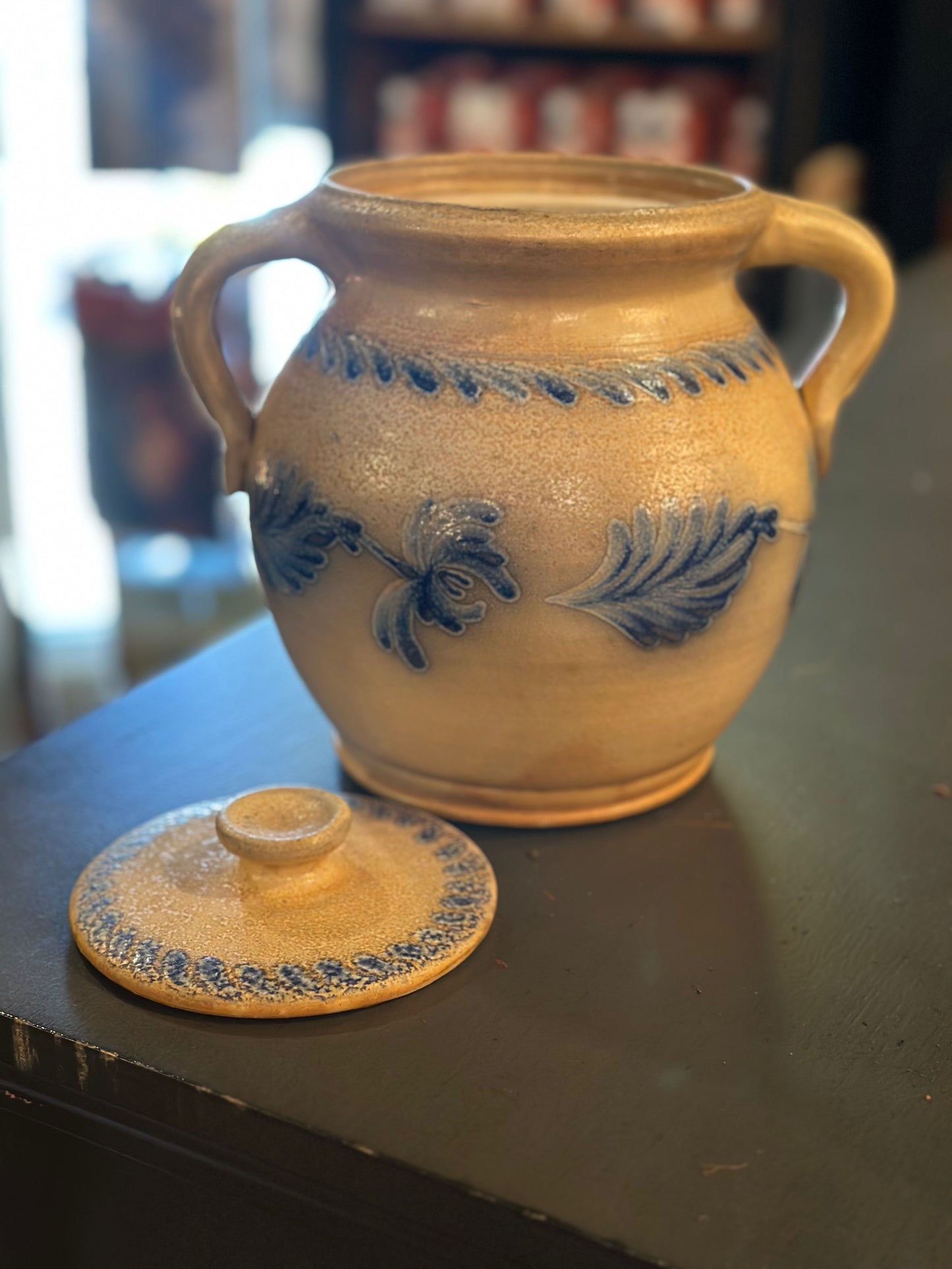 Crocker and Springer Two Handle Jar