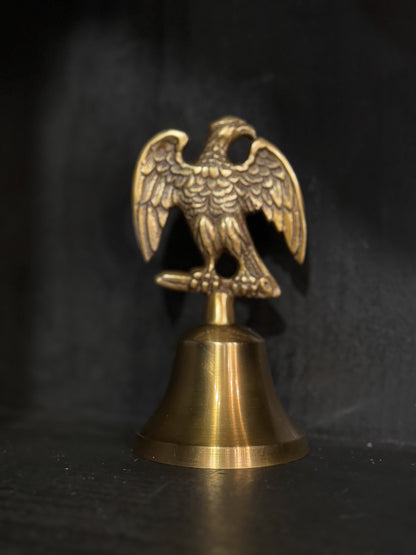 Antiqued Brass Eagle Hand Bell