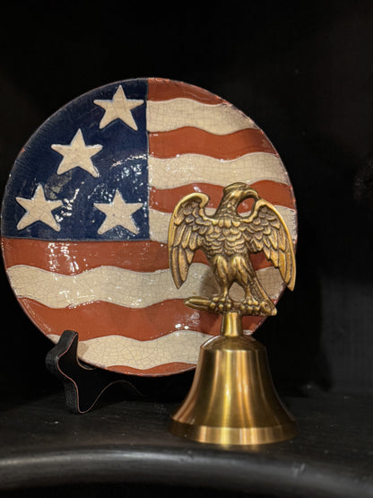 Antiqued Brass Eagle Hand Bell