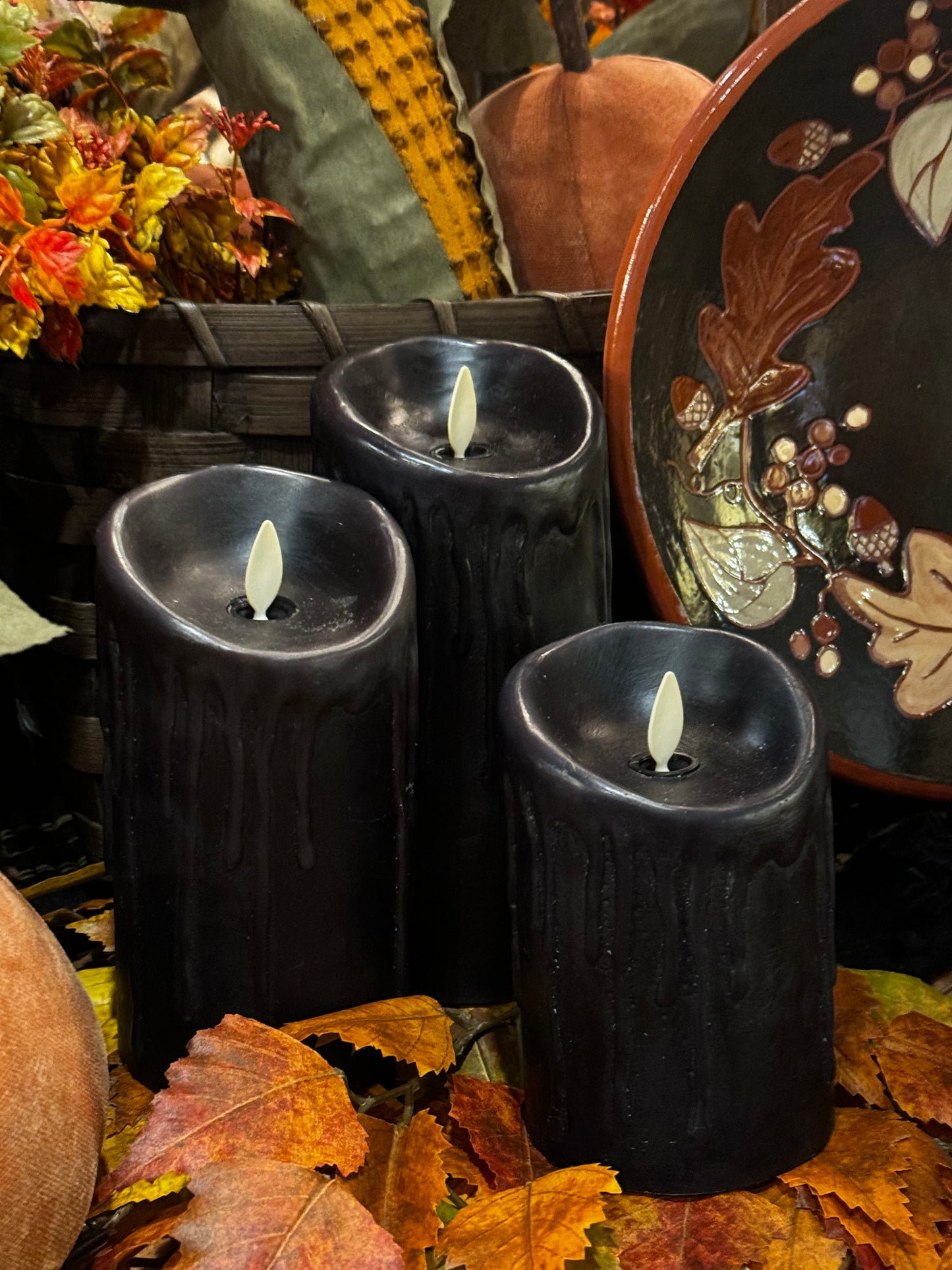 SALE Black Luminara Candles