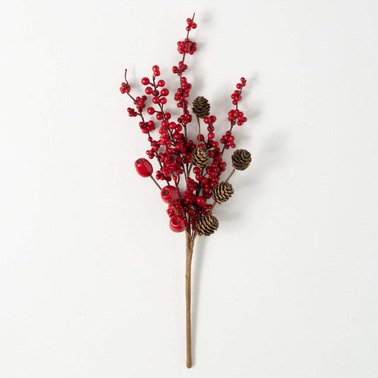 Red Berry & Pine Cone Pick