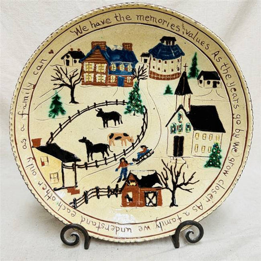 Christmas Village David T Smith Plate