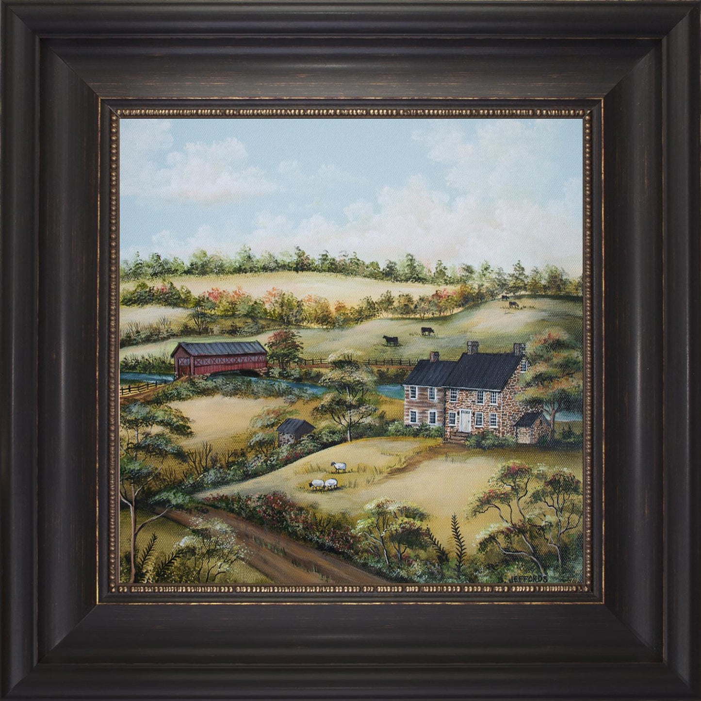 Country Bridge Small Print Framed Art