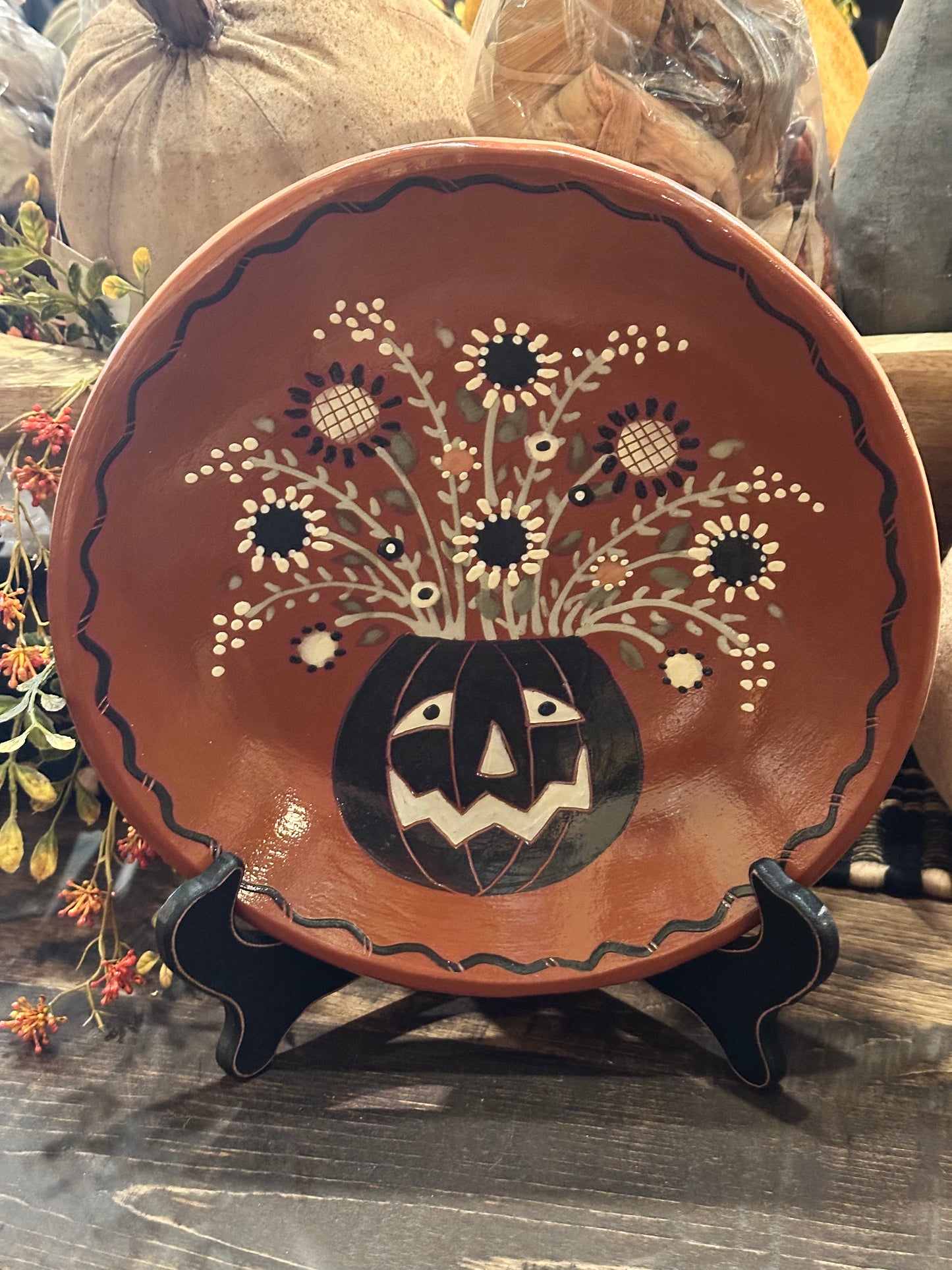 Red Oaks Fall Floral in Black Jack O Lantern Collection