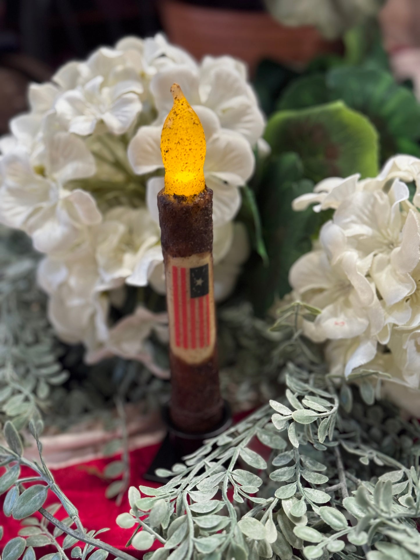 Flag Timer Taper Battery Operated Candles