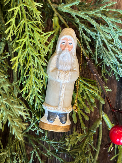 Stone Ridge Chalkware Santa Ornament